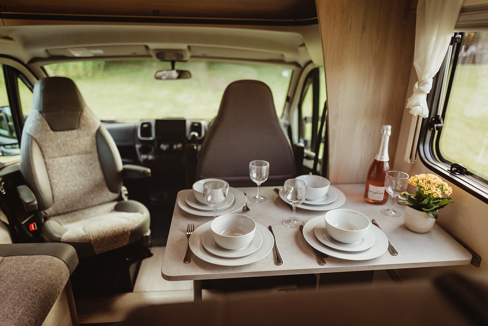 Tasty dinners in our Campervan and Motorhome hire in Hampshire