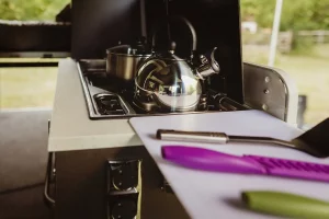 hire campervan fleet hampshire trekker x kitchen | 365 Camper Hire