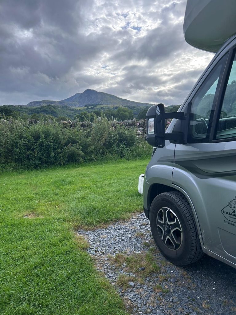 365camperhire Motorhome on a Campsite | 365Camperhire.co.uk Motorhome Hire on a Campsite