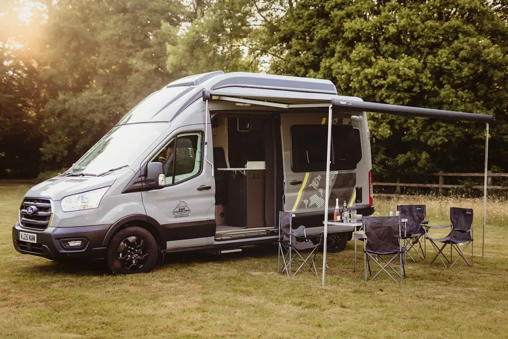 hire campervan fleet hampshire trekker x awning | 365Camperhire.co.uk