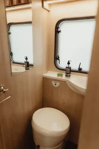 Expedition Motorhome from 365 Camper Hire Bathroom