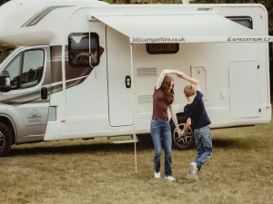 Expedition Motorhome from 365 Camper Hire Children Playing