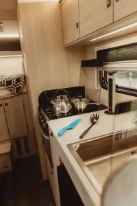 Expedition Motorhome from 365 Camper Hire Kitchen