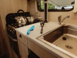Expedition Motorhome from 365 Camper Hire Kitchen