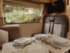 Expedition Motorhome from 365 Camper Hire Dining and Seating
